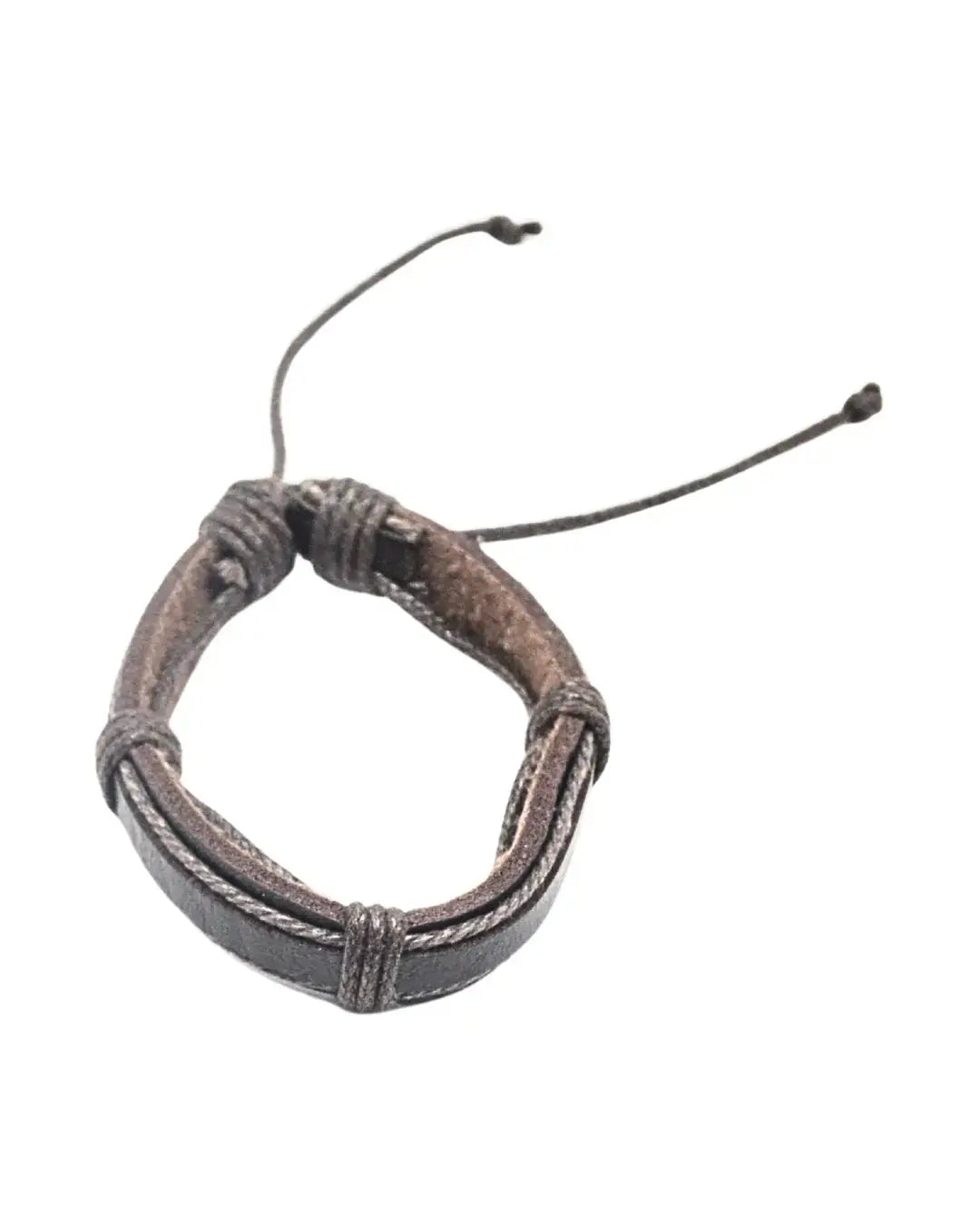 Leather and Cord Bracelet