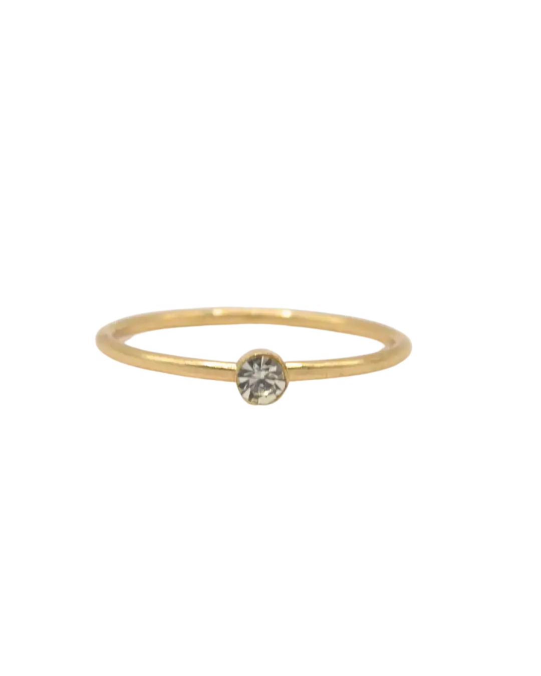 Gold Solitaire Ring