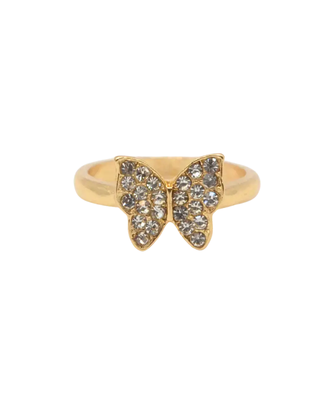 Crystal Butterfly Adjustable Ring