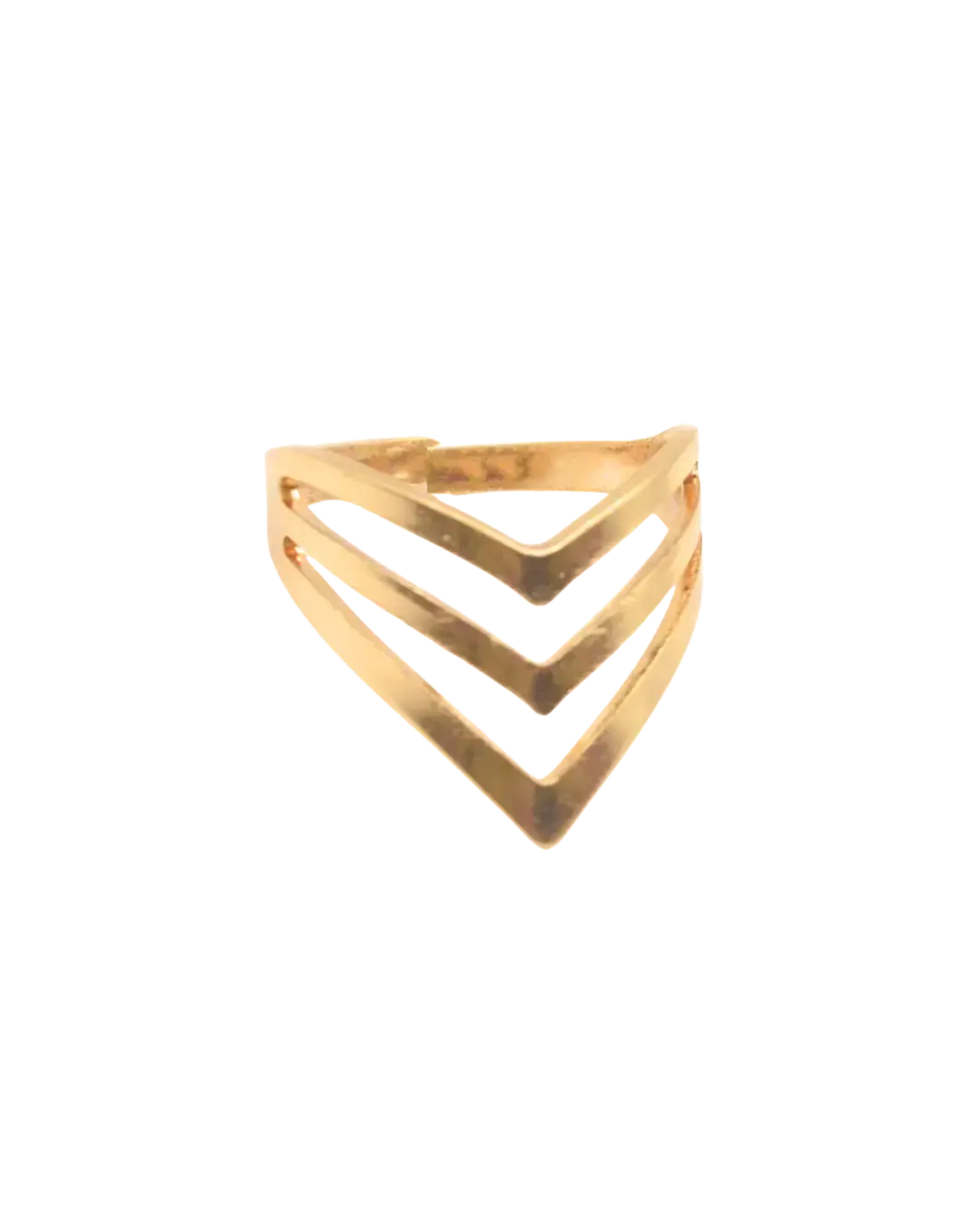 Three V Shape Ring