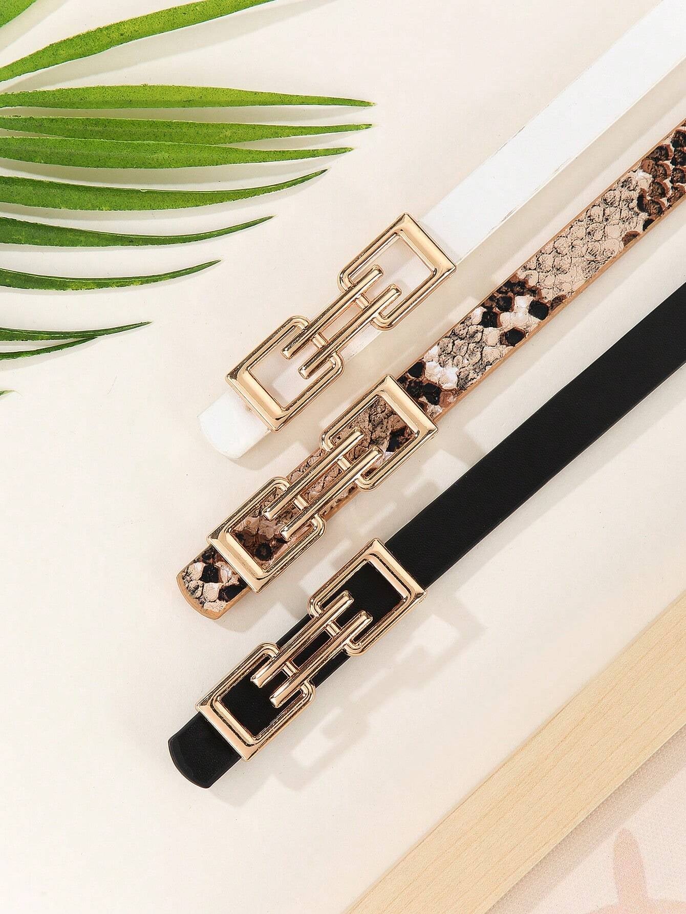 Square Buckle Waist Belt