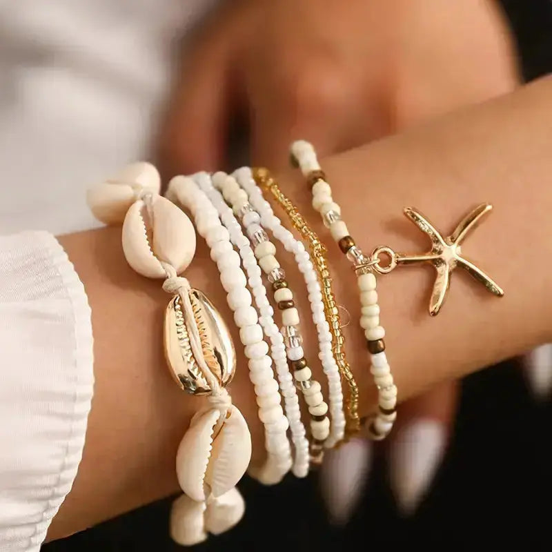 6pcs Beaded Bracelet Set