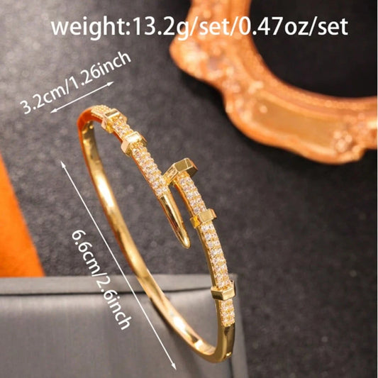 Zirconia Cuff Bracelet