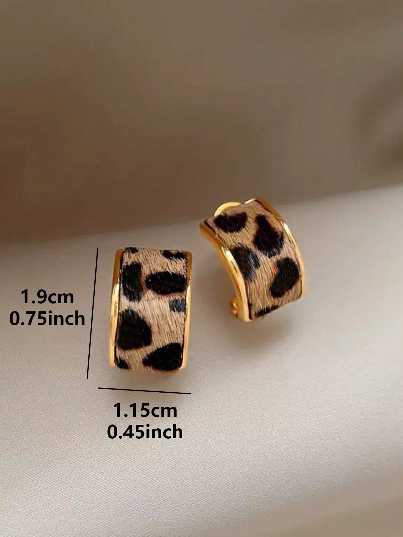 Geometric Leopard Earrings