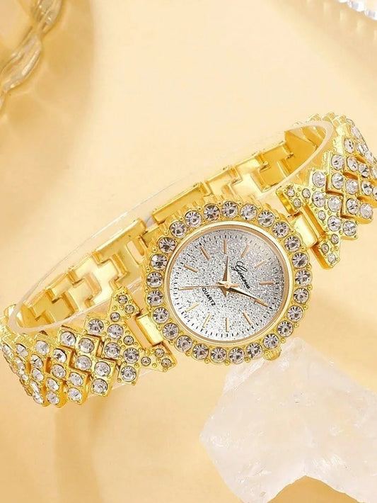 Crystal Watch & Bracelet Set