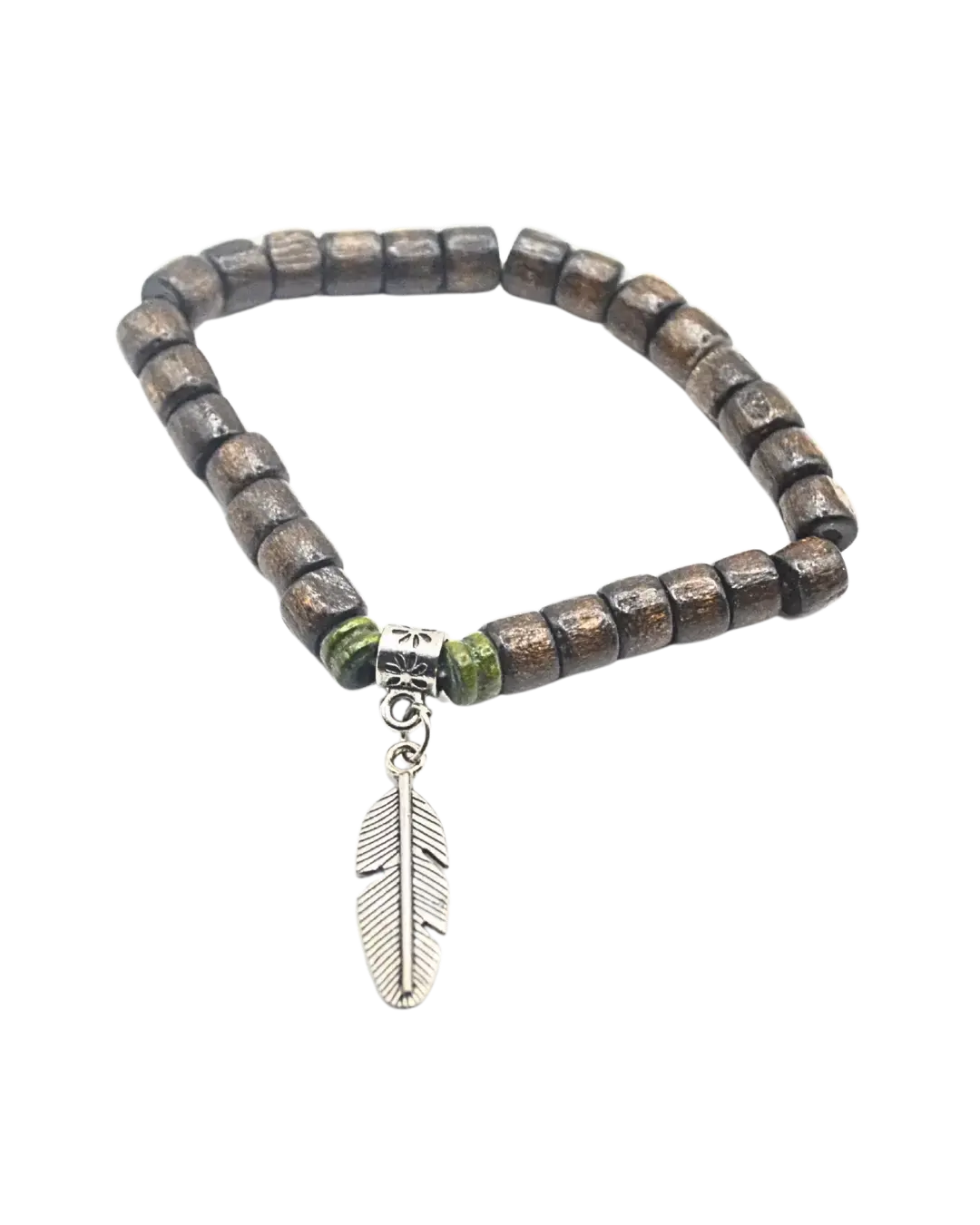 Tribal Feather Charm Bracelet