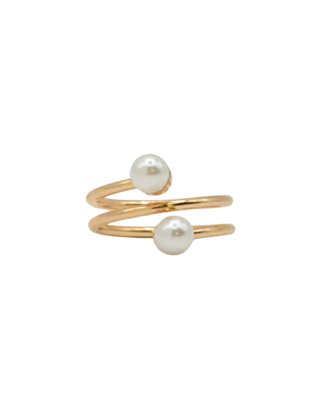 Spiral Pearl Ring