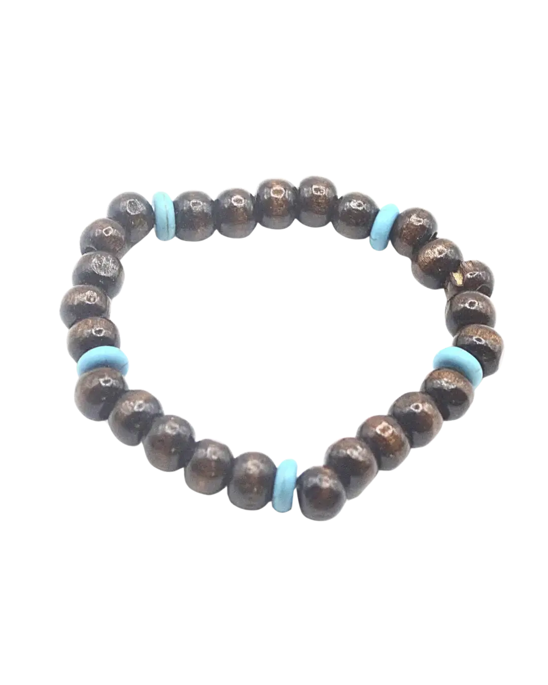 Brown & Blue Beaded Bracelet