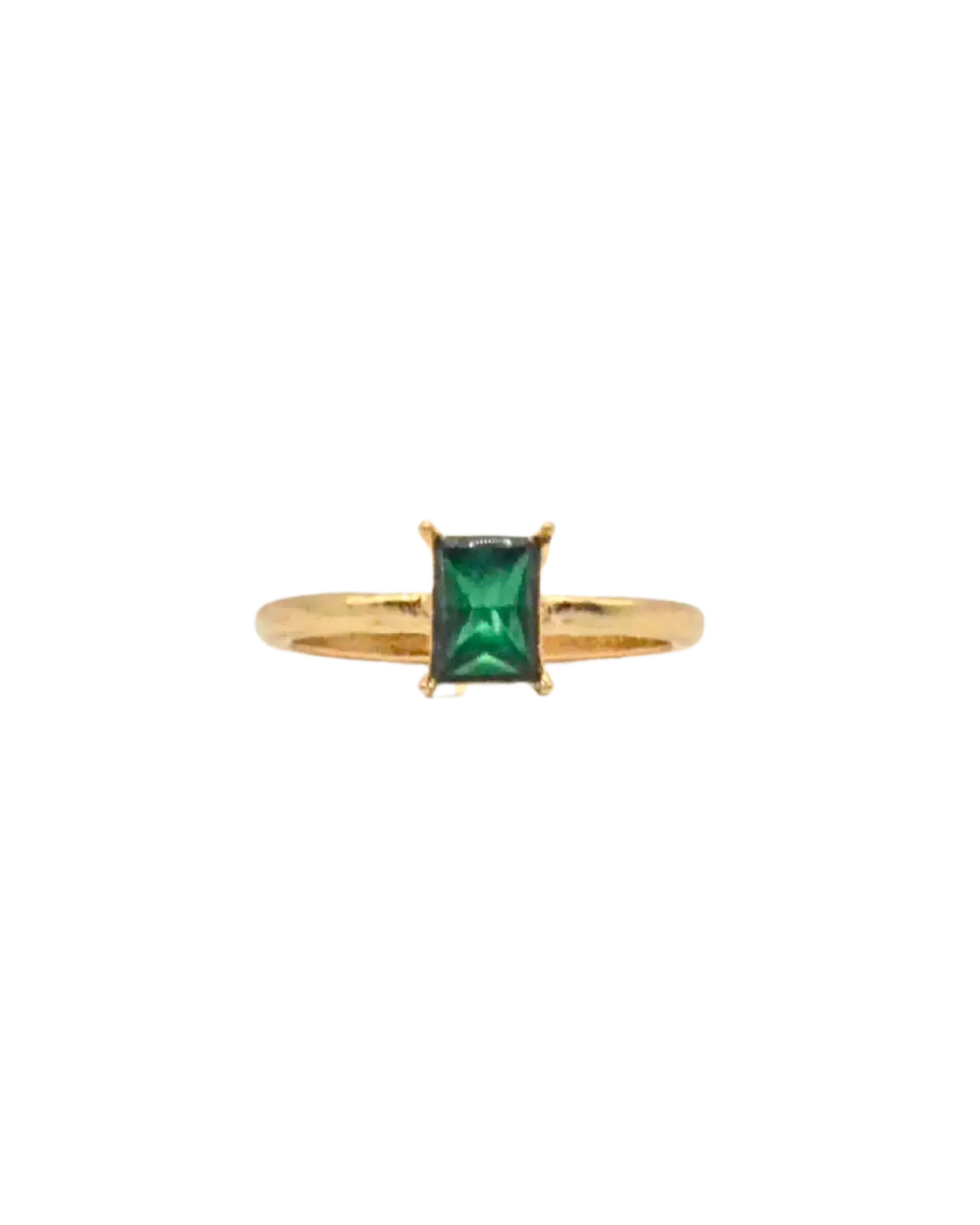 Emerald Solitaire Promise Ring