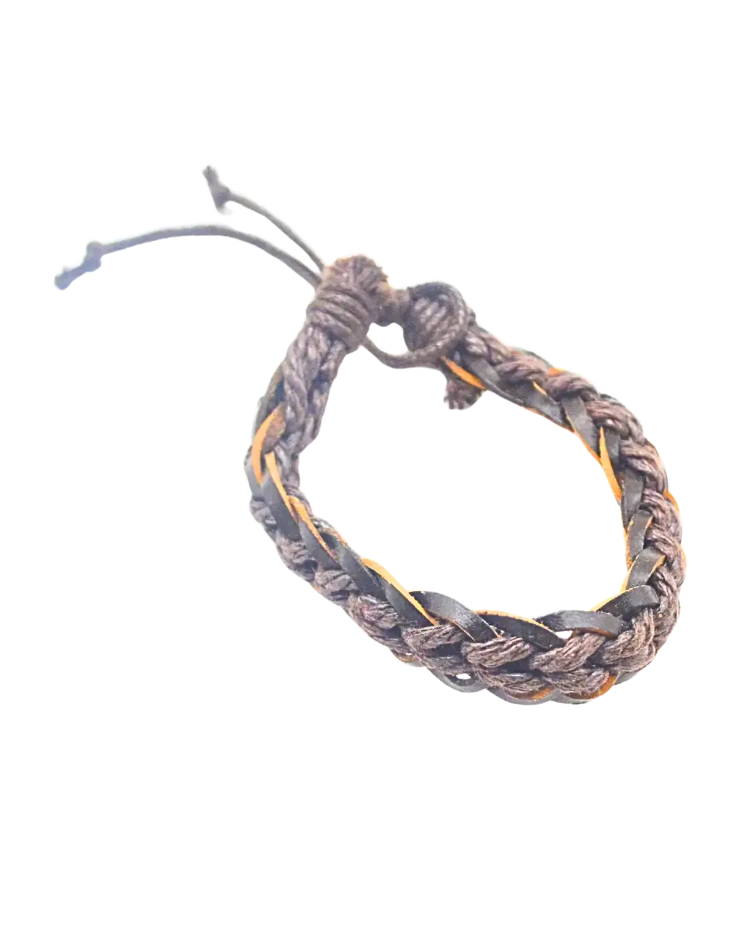 Leather Brown Woven Bracelet