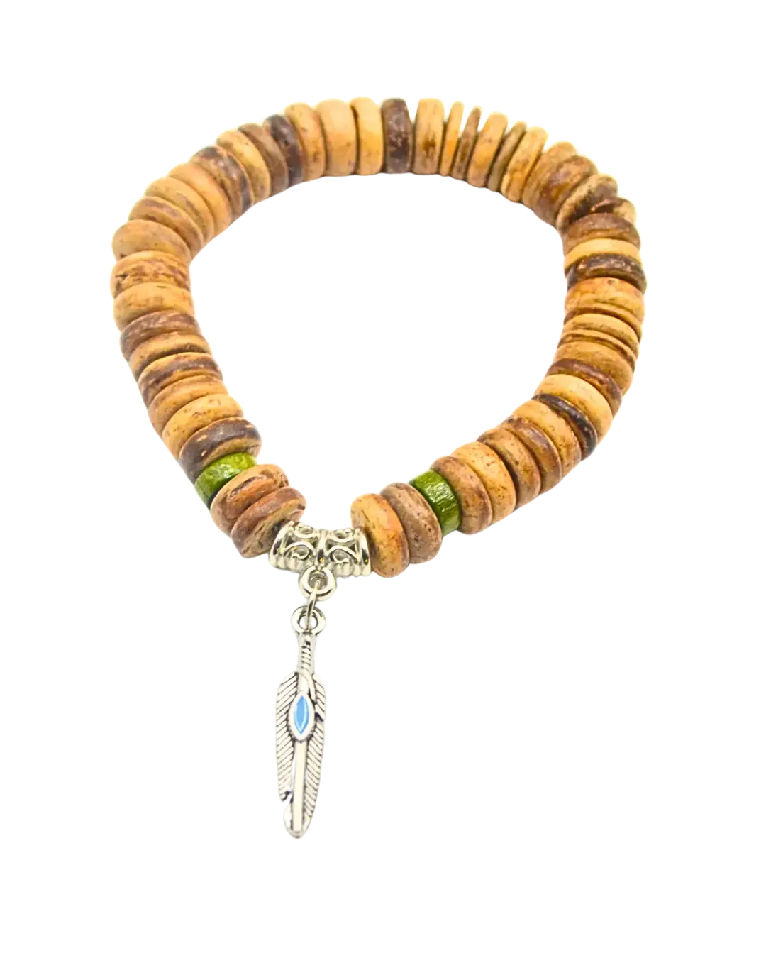 Wooden Feather Bracelet