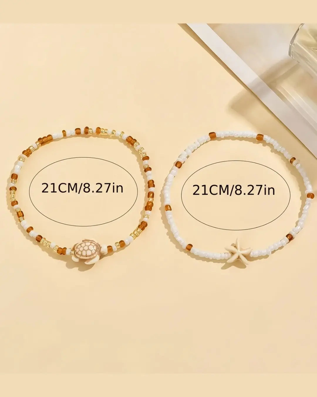 Summer Beach Glass Bead Anklets