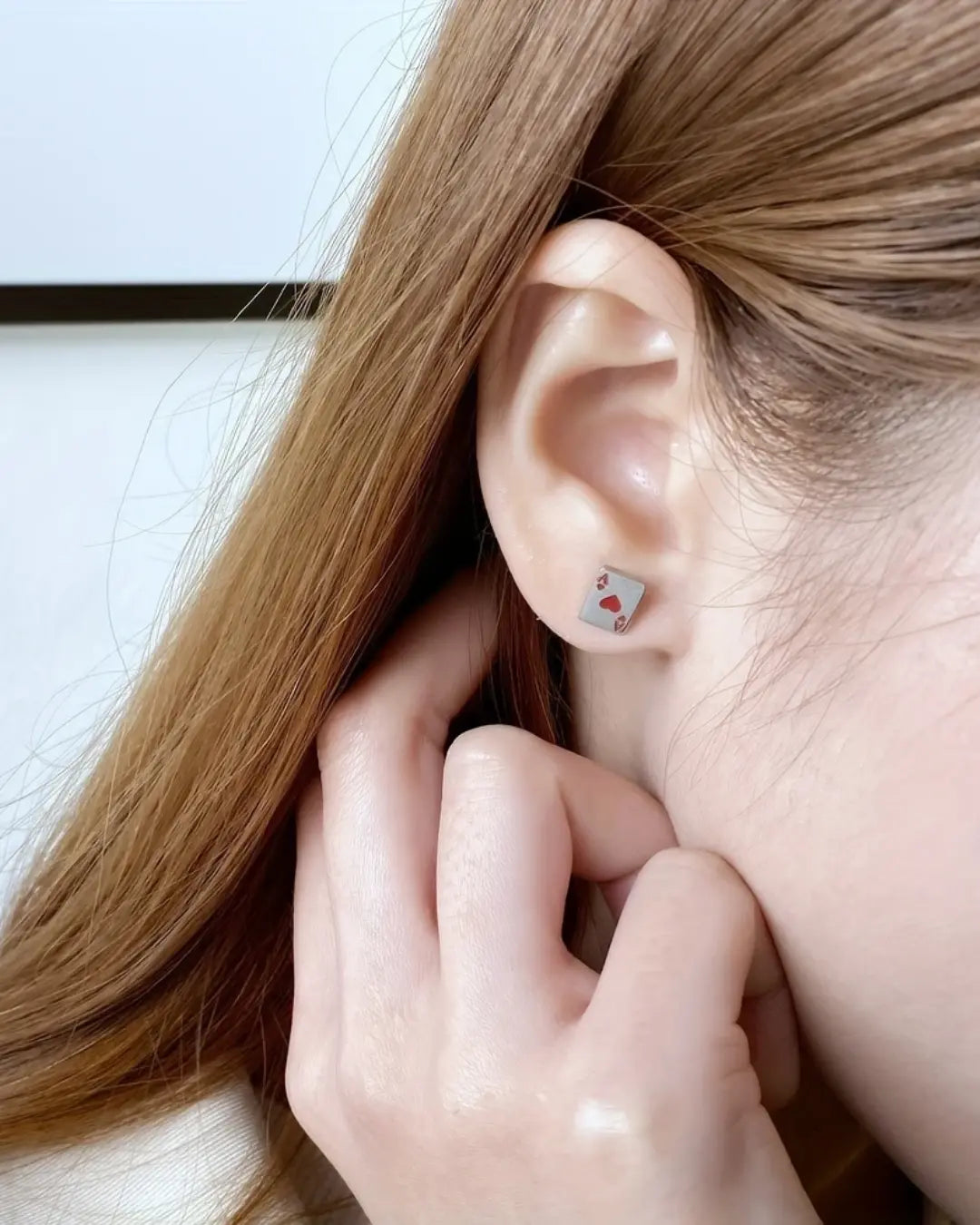 Card Titanium Earrings