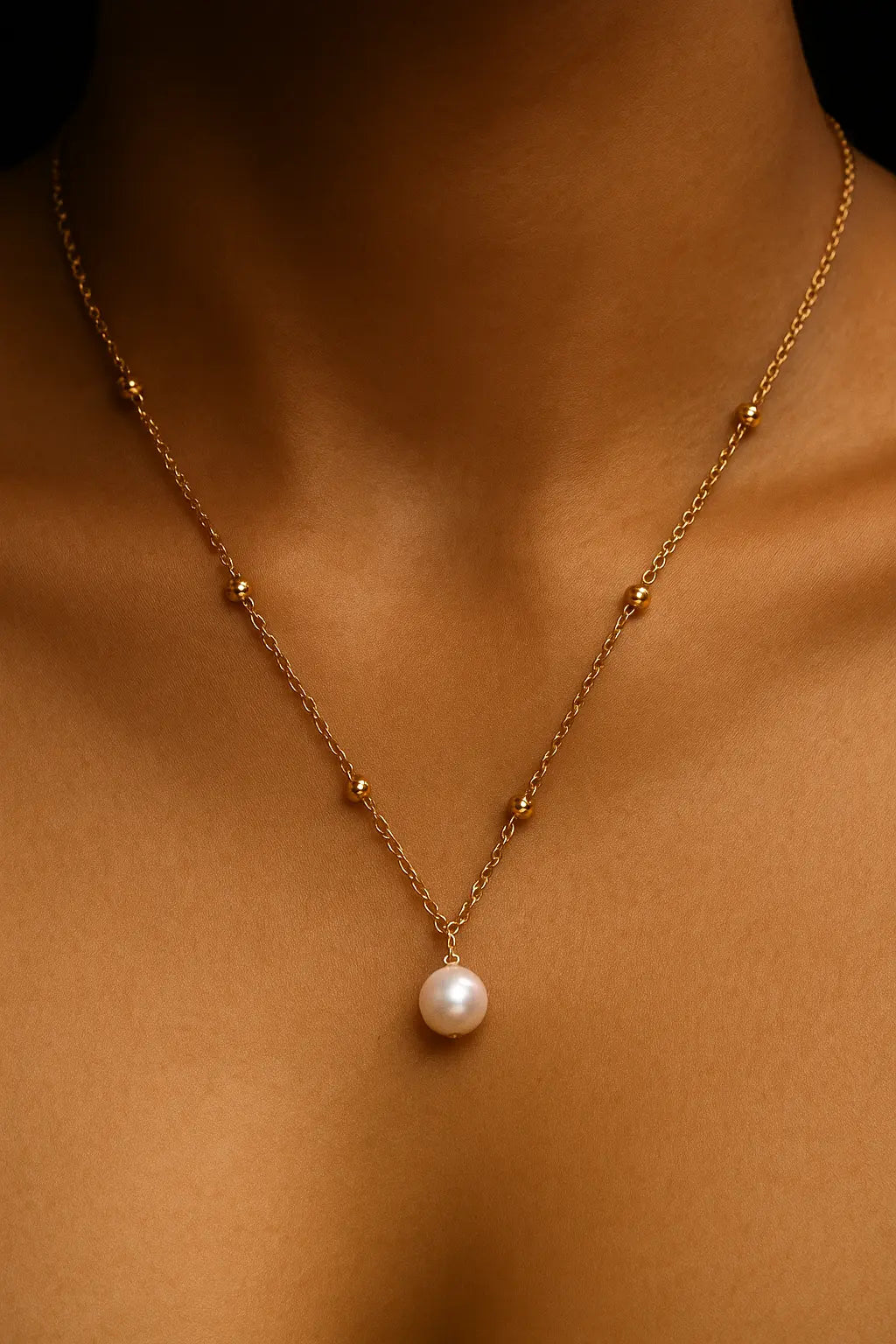 Beaded Curb Chain Necklace