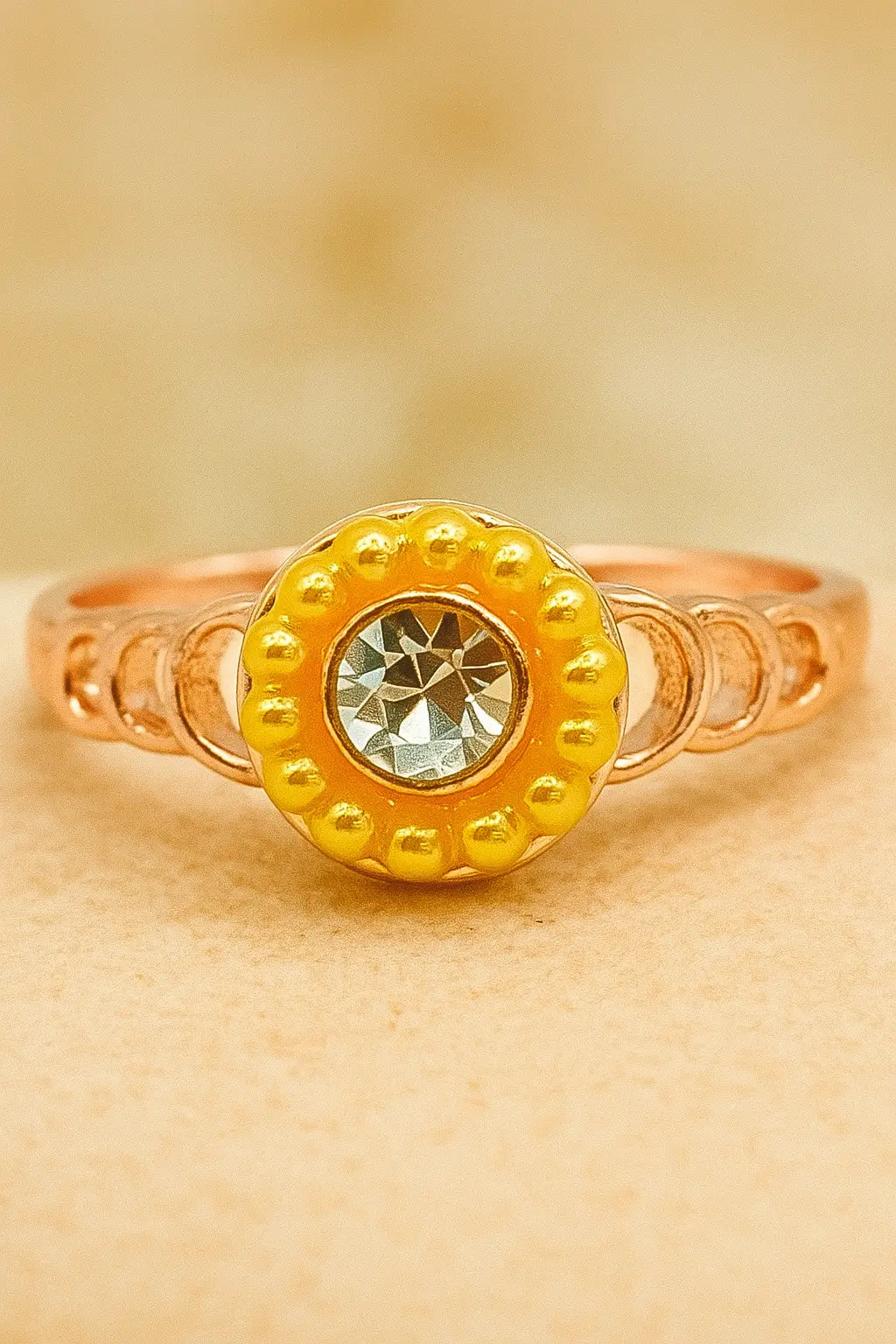 Pearl Accented Solitaire Ring