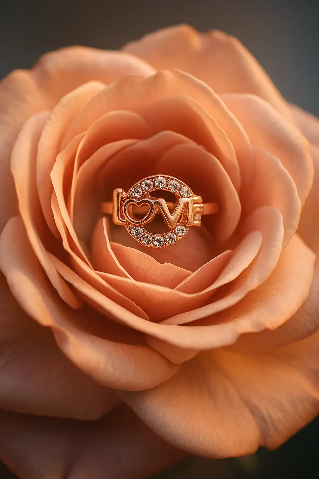 Rose Gold Heartfelt Ring