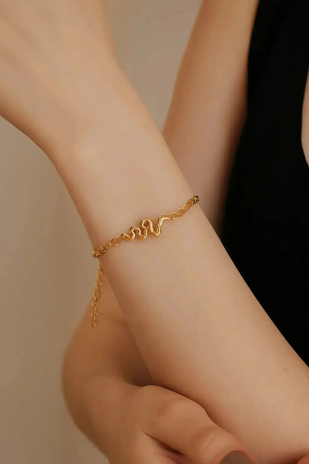 Gold-Tone Snake Bracelet