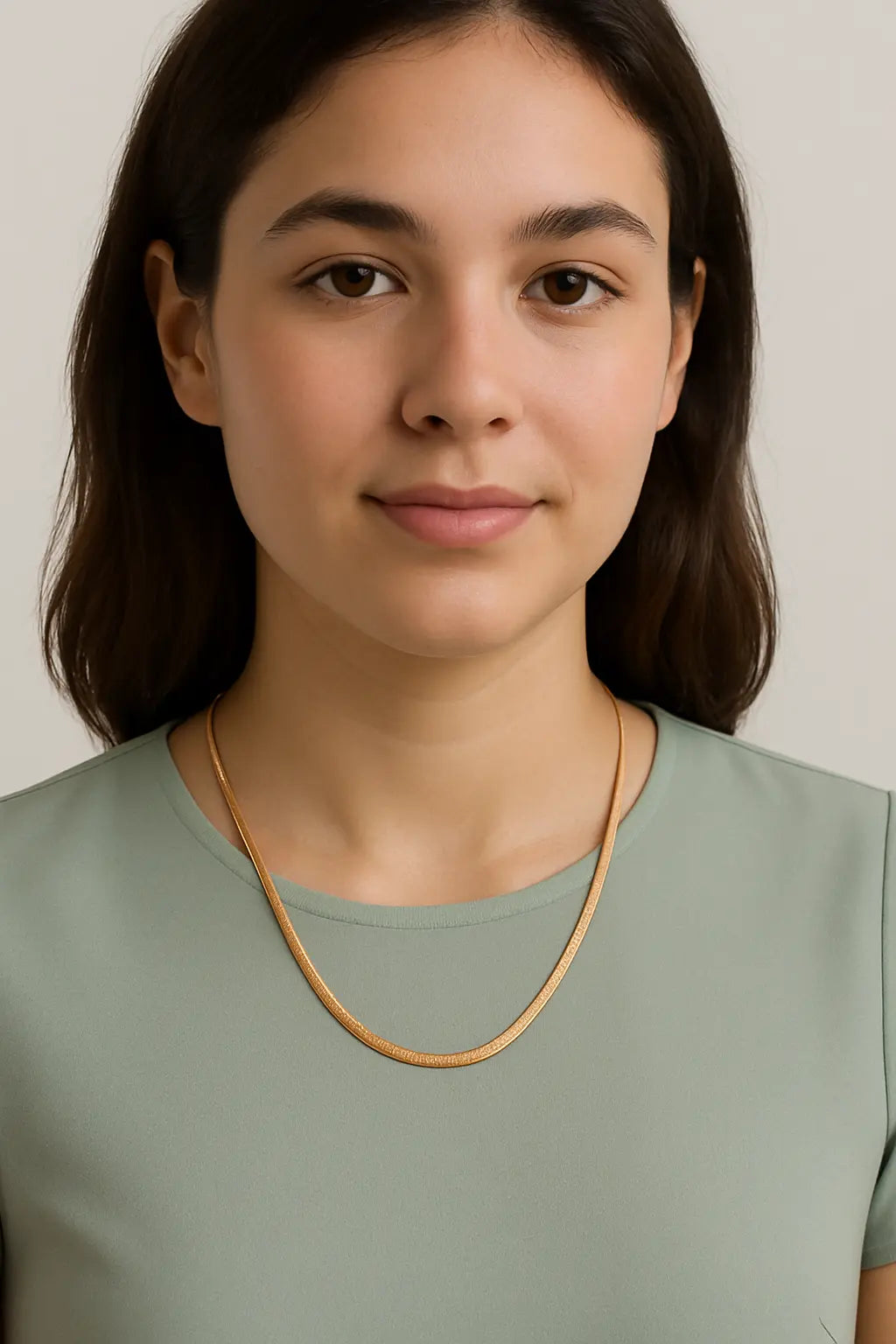 Plain snake chain necklace