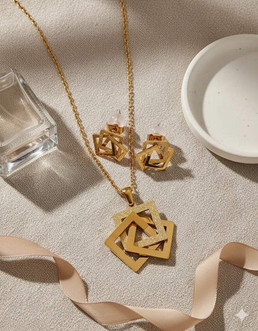 Overlapping necklace set