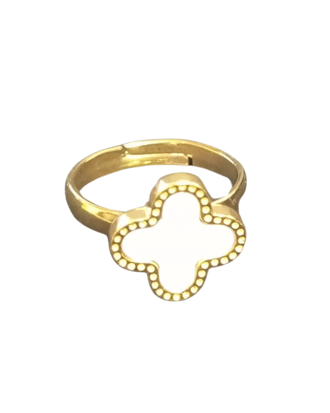 Stainless steel Black Clover Ring