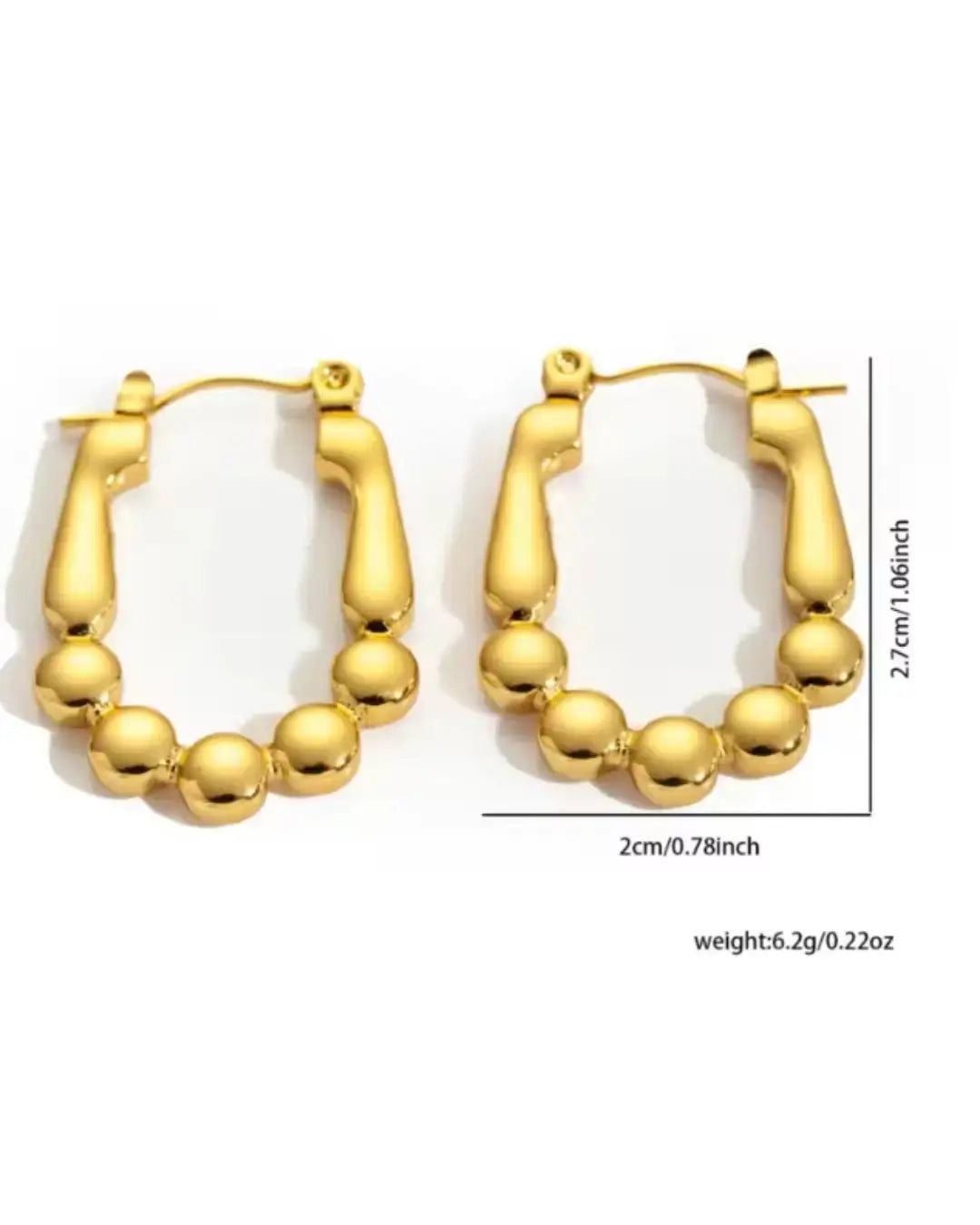 Sphere Golden Hoops