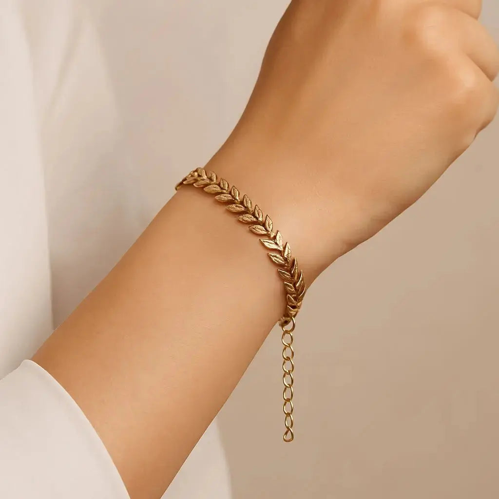 Leaf Charm Bracelet