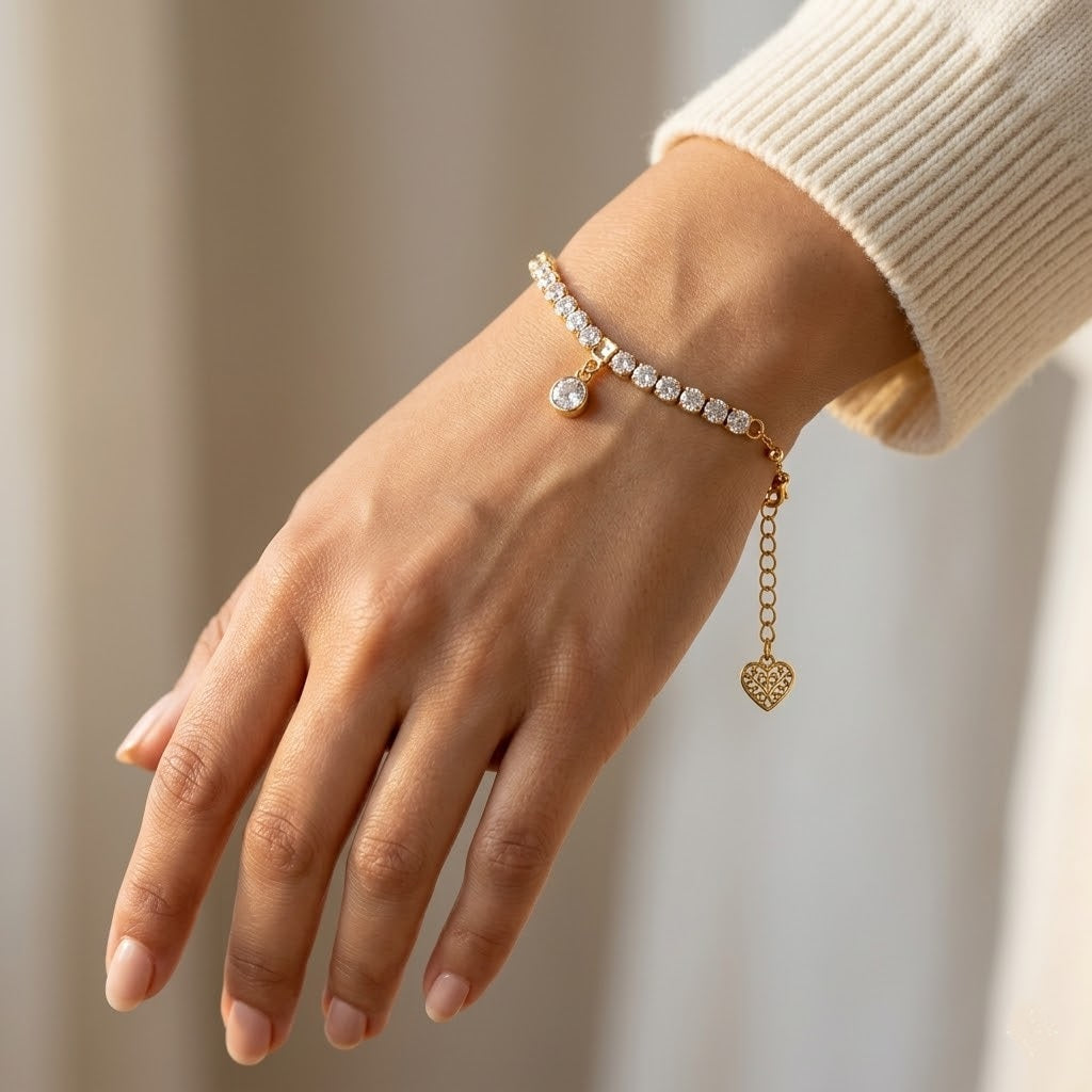 Zircon Chain Bracelet