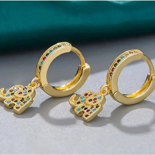 Retro Elephant Earrings