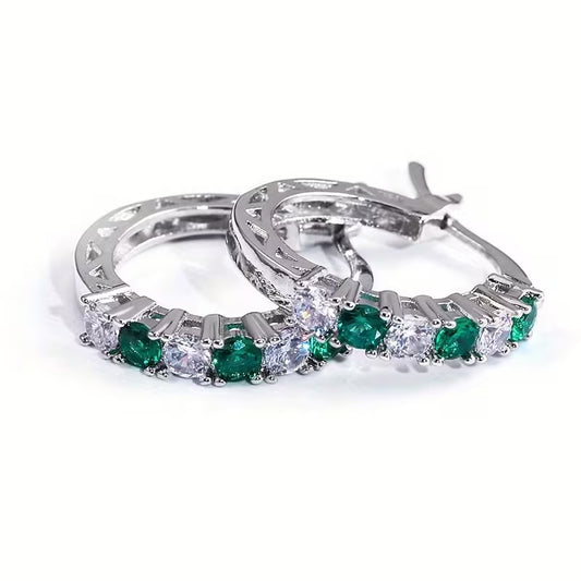 Radiant Cluster Hoop Earrings