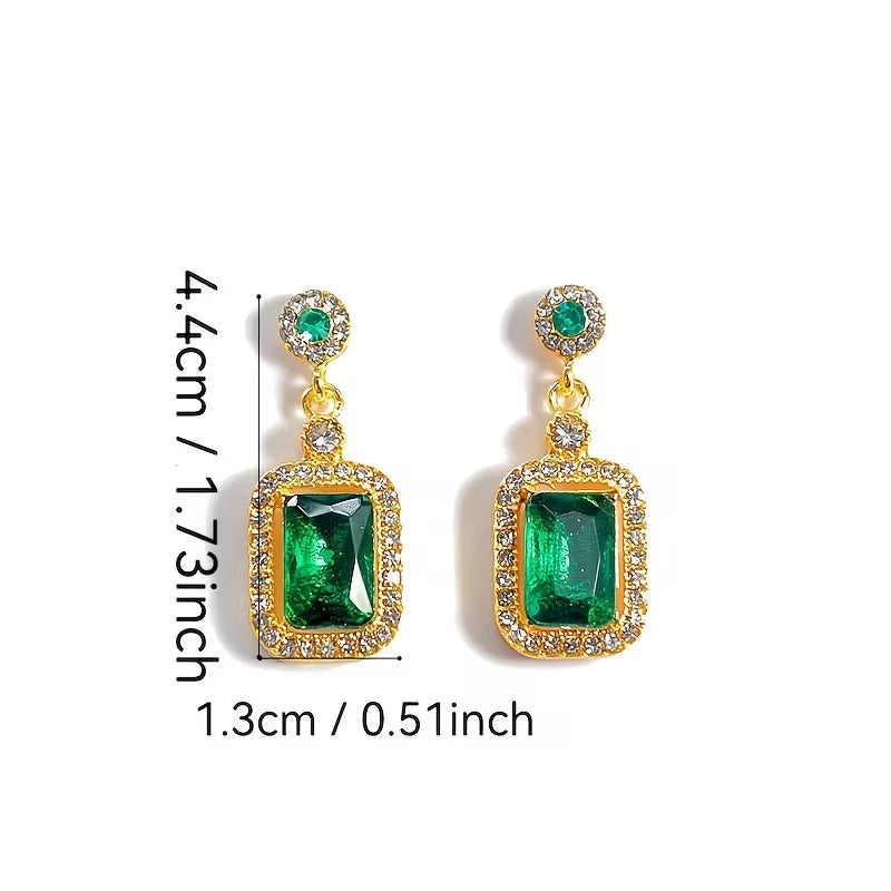 Green Luxury Drop Earrings