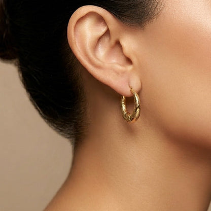 Round Hoop Earrings