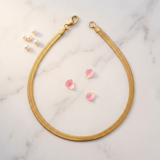 Plain snake chain necklace