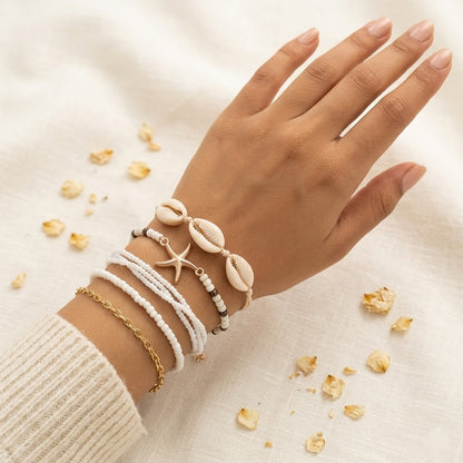 6pcs Beaded Bracelet Set