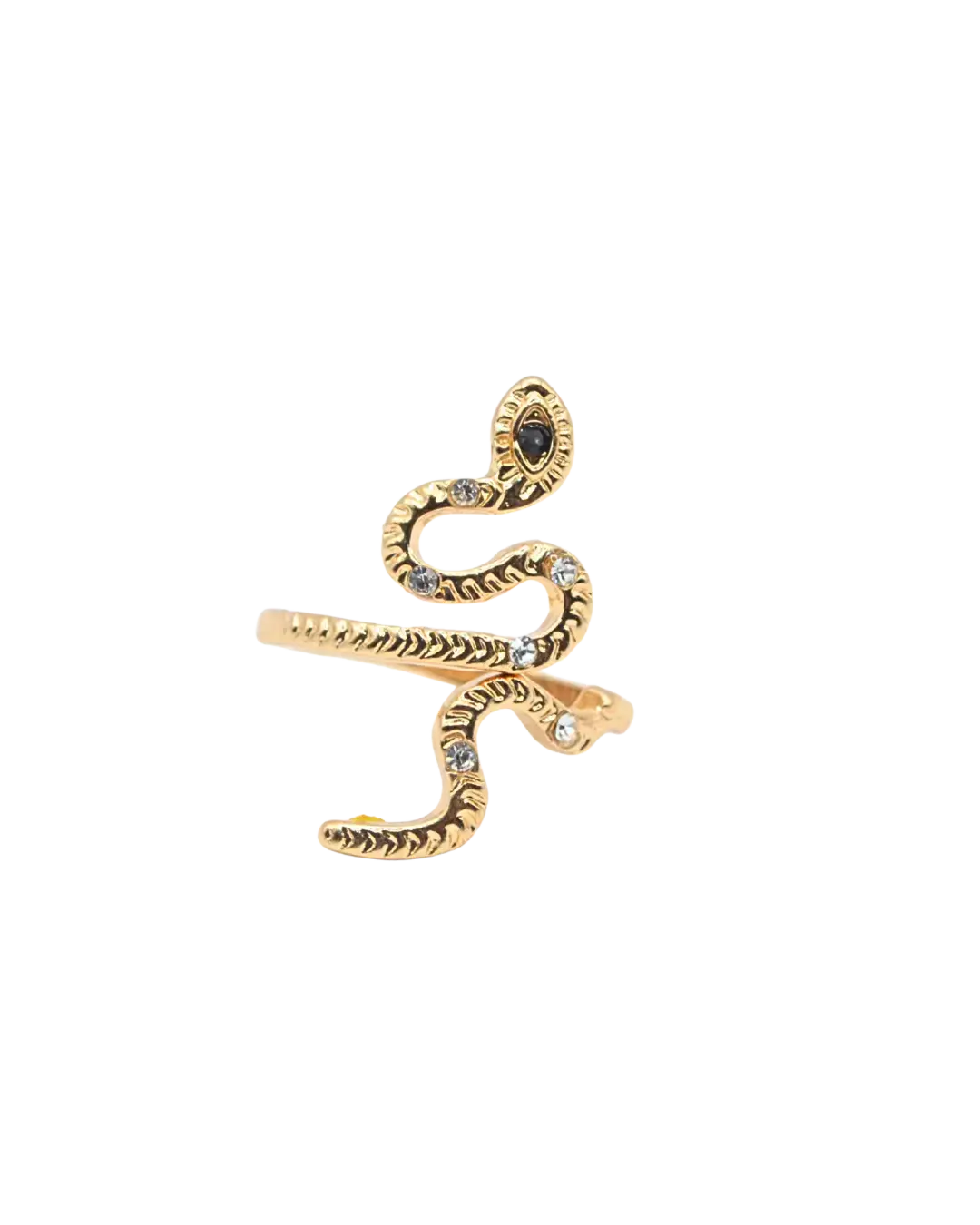 Stylish Snake Ring with Zircon