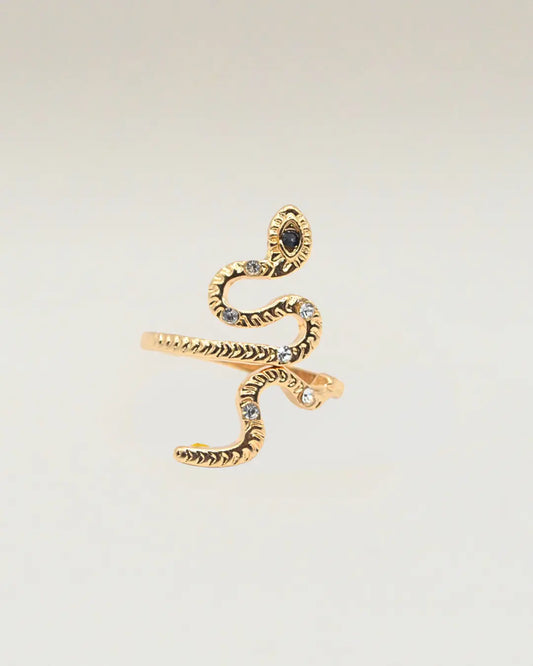Stylish Snake Ring with Zircon