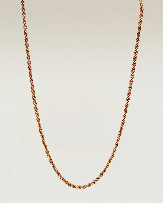 Twisted Gold Chain Necklace