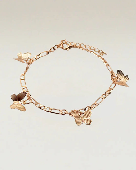 Figaro Chain Butterfly Bracelet