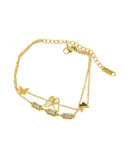 Zircon Butterfly  Bracelet