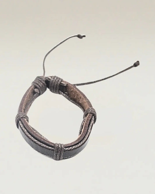Leather and Cord Bracelet