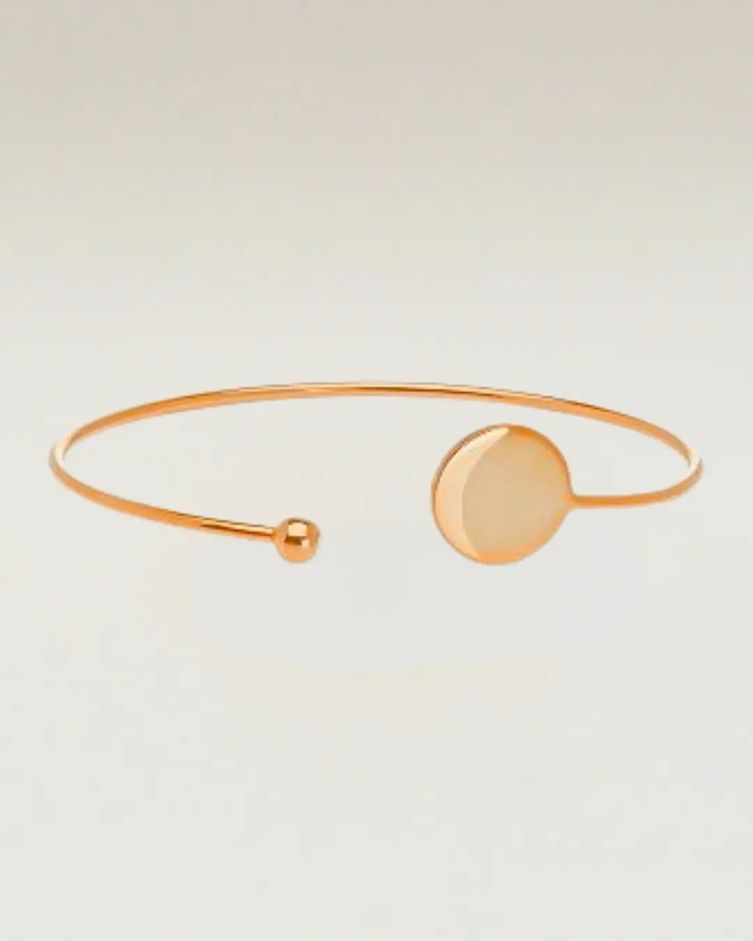 Disc and Ball Open Cuff Bracelet