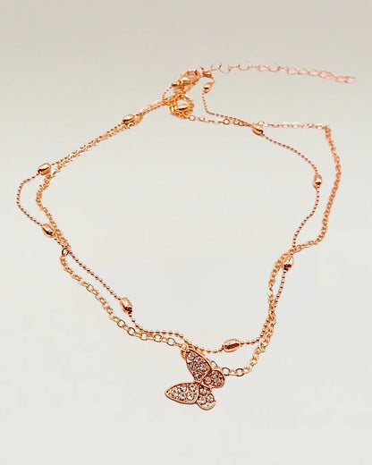Layered Butterfly Necklace