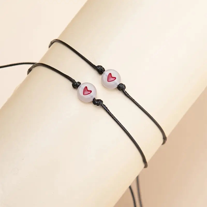Heart Bead Bracelets