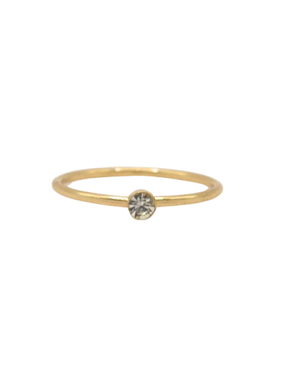 Gold Solitaire Ring