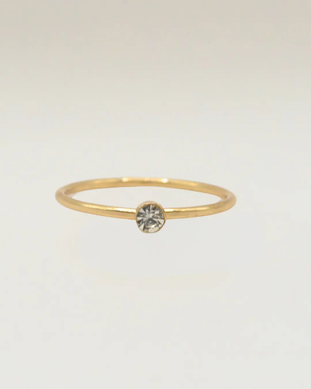 Gold Solitaire Ring