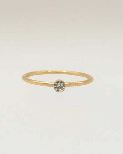 Gold Solitaire Ring