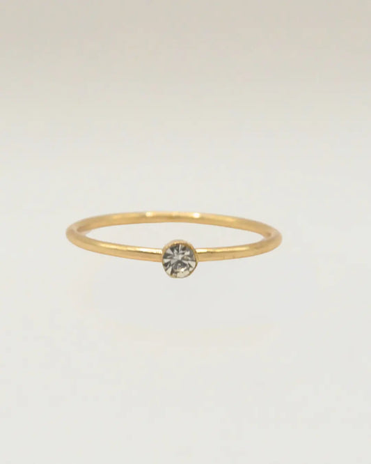 Gold Solitaire Ring