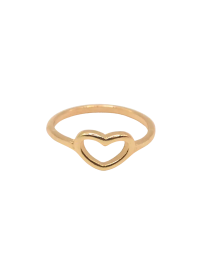 Heart Ring in Gold Tone