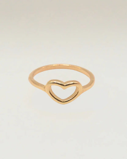 Heart Ring in Gold Tone