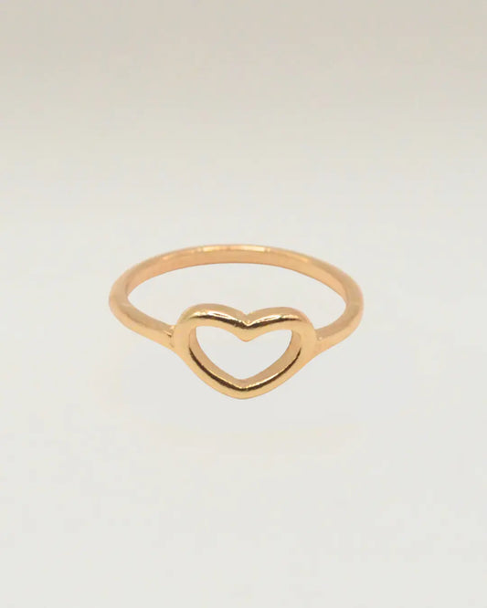 Heart Ring in Gold Tone