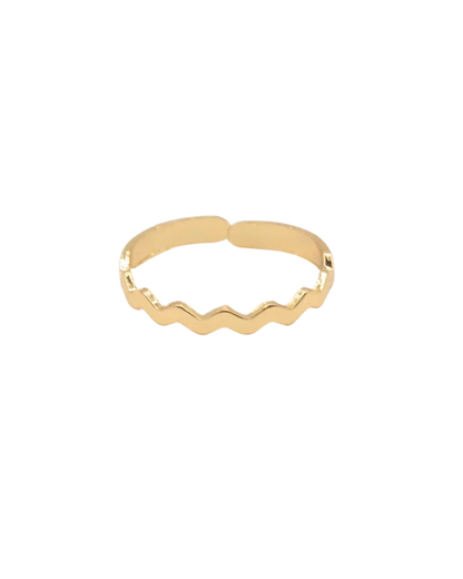 Zig Zag Gold Ring
